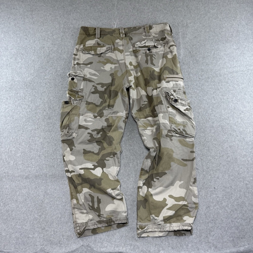 Vintage No Boundaries Pants Mens 38x30 Camo Cargo Paratrooper Skate Y2K Wide Leg